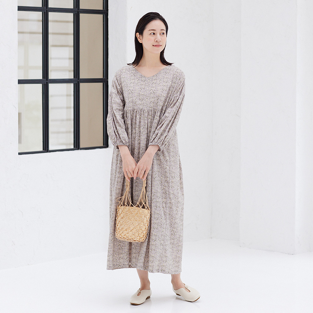 バルーン袖のギャザーワンピースの型紙 for Women SEWING PATTERN BOOK