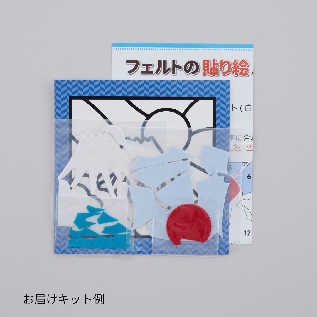 フェルトの貼り絵パズル 鶴のおんがえし