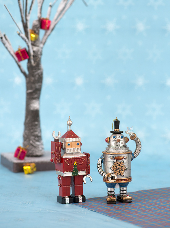 ロボットクリスマスオーナメントセット 完成品 雑貨 手づくりタウン 日本ヴォーグ社