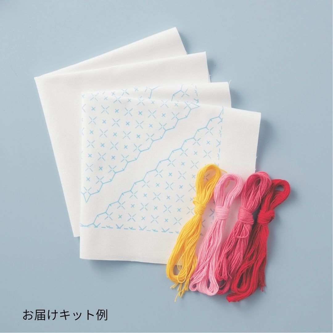 華やぎ刺し子の花ふきん 朝顔 (5)