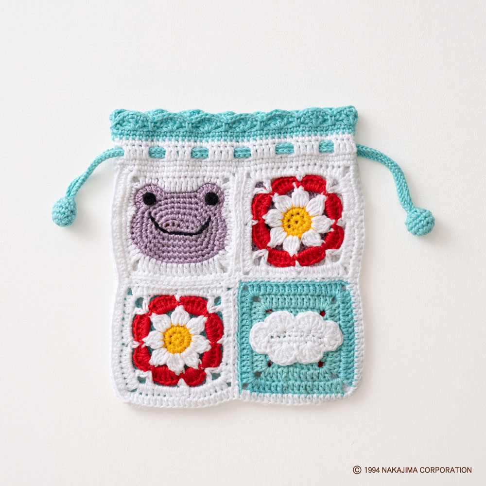 かえるのピクルス モチーフ編みキット No.4 すみれ×くも