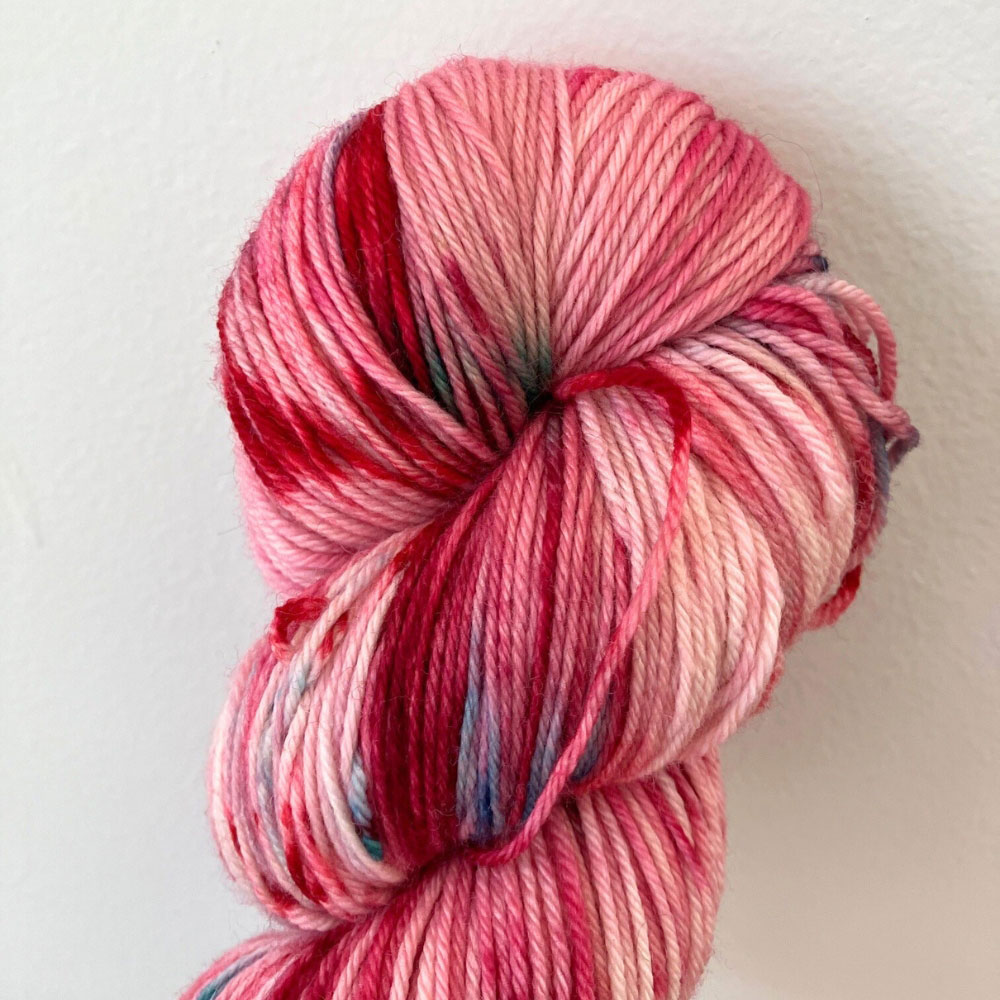 Hobby Wool 手染め糸 400m(ワイン×ブルー)