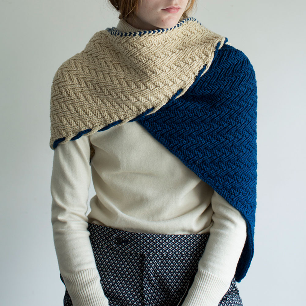 〈レシピ〉“Playing with i-cord”Shawl【「英文パターン」「日本語の文章パターン」「編み図」同時掲載】