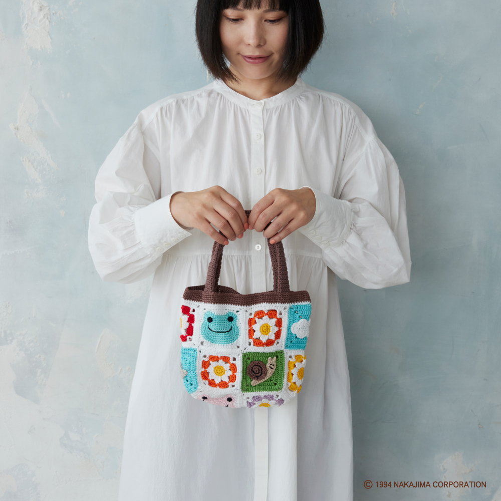 かえるのピクルス モチーフ編みキット No.6 そら×かたつむりくん