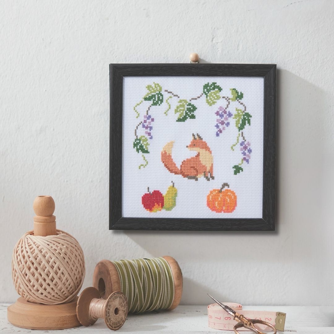 彩葉 季節を彩るクロスステッチ キツネと秋の味覚