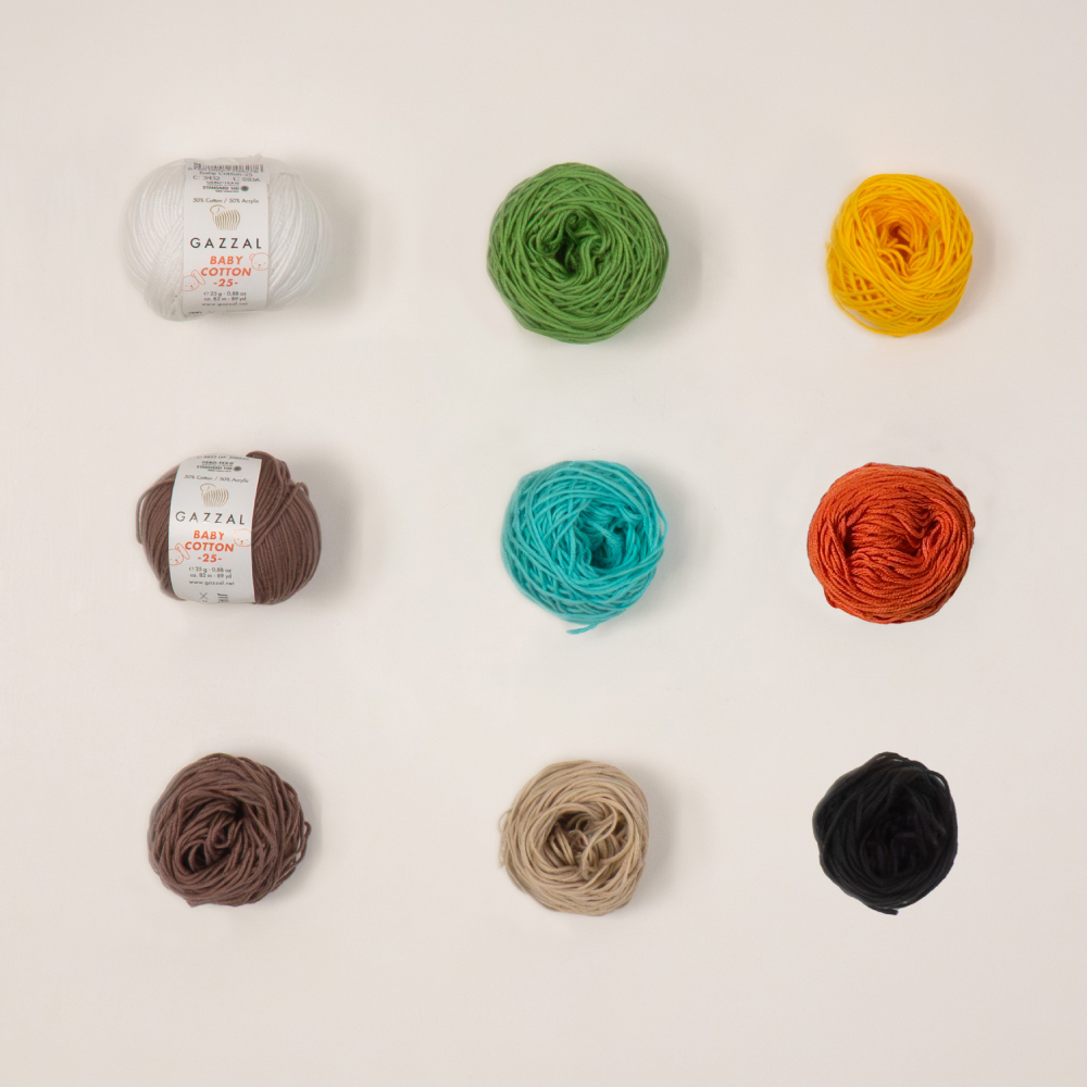 かえるのピクルス モチーフ編みキット No.6 そら×かたつむりくん