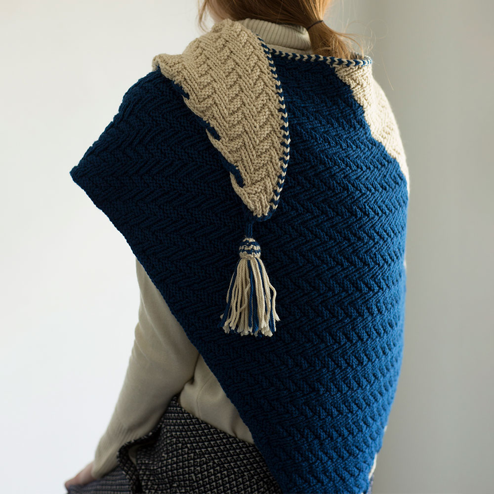 〈レシピ〉“Playing with i-cord”Shawl【「英文パターン」「日本語の文章パターン」「編み図」同時掲載】