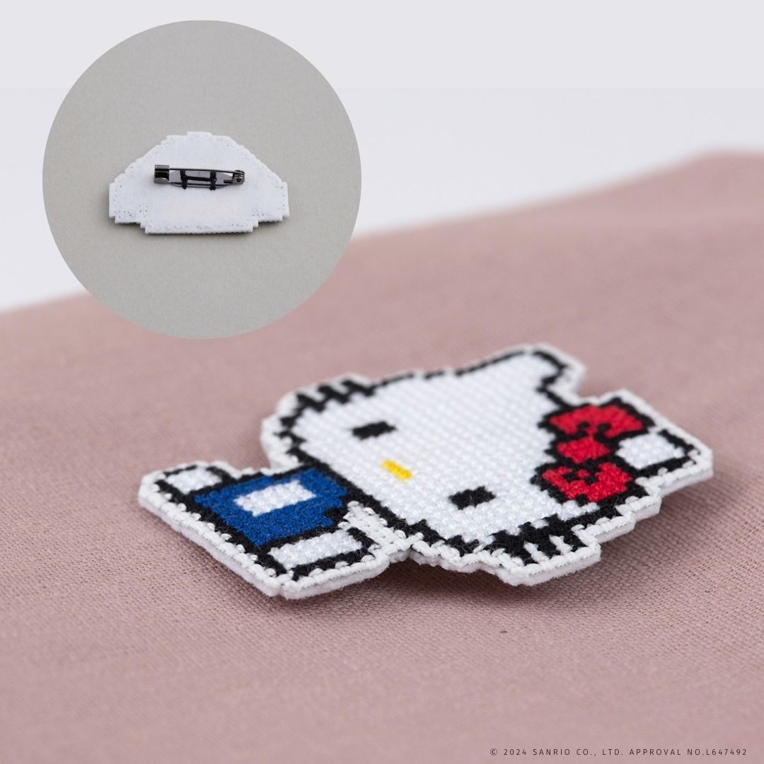 サンリオキャラクターズ クロスステッチのドット絵ブローチキット リトルツインスターズ