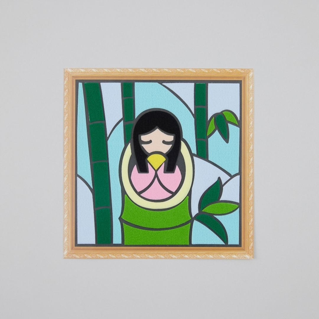 フェルトの貼り絵パズル かぐや姫