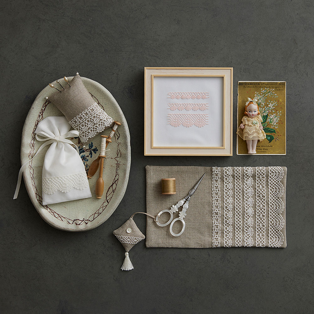 ボビンレースの布小物 トーションレースレッスン