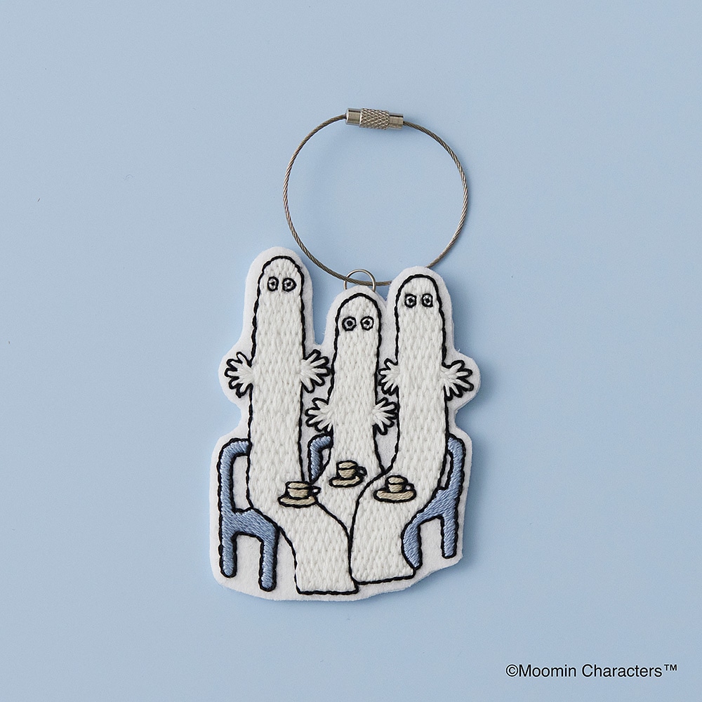 ほんのり光る!ニョロニョロ刺しゅうキーホルダー〈ティータイム〉
