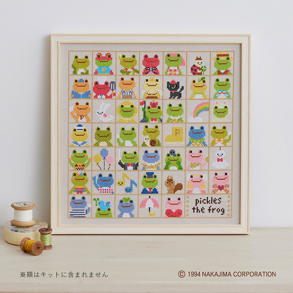 かえるのピクルス クロスステッチ Anniversary