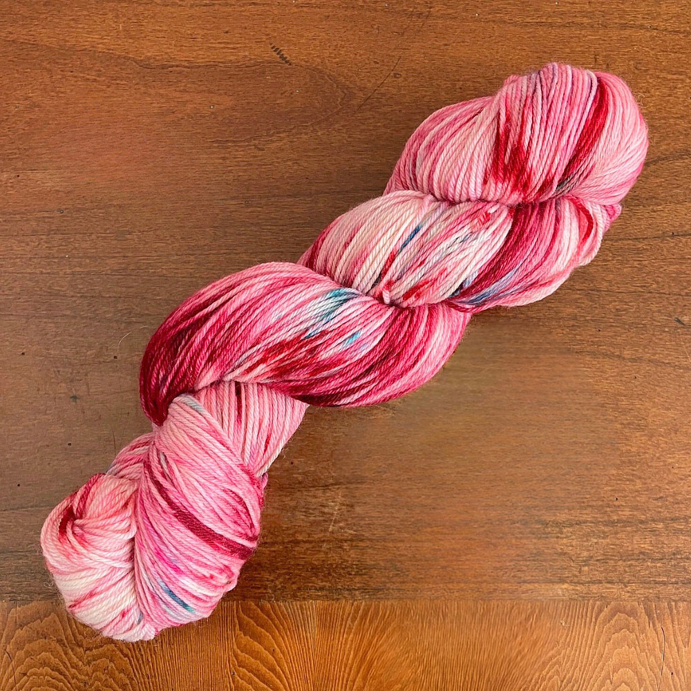 Hobby Wool 手染め糸 400m(ワイン×ブルー)