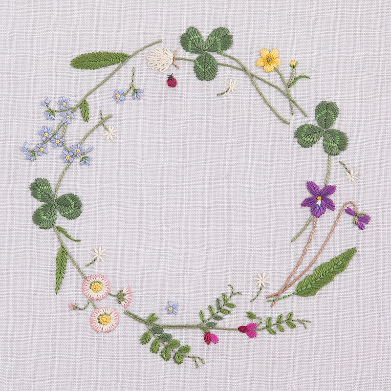 「青木和子のstitch calender 2022」キットシリーズ［3・4月］野の花