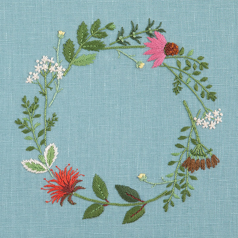 「青木和子のstitch calender 2022」キットシリーズ［7・8月］ハーブの香り