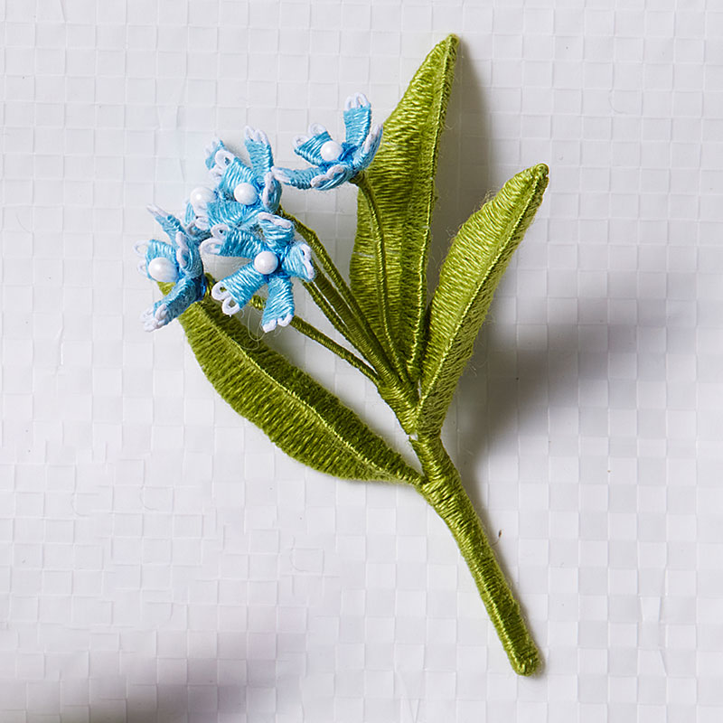 ブルースターのコサージュ～『針がいらない いとまき花』キットシリーズ