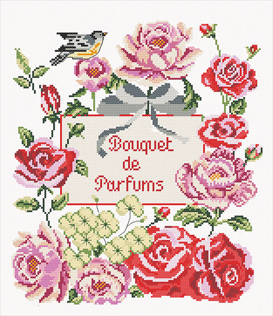 クロスステッチキット「バラの香り」