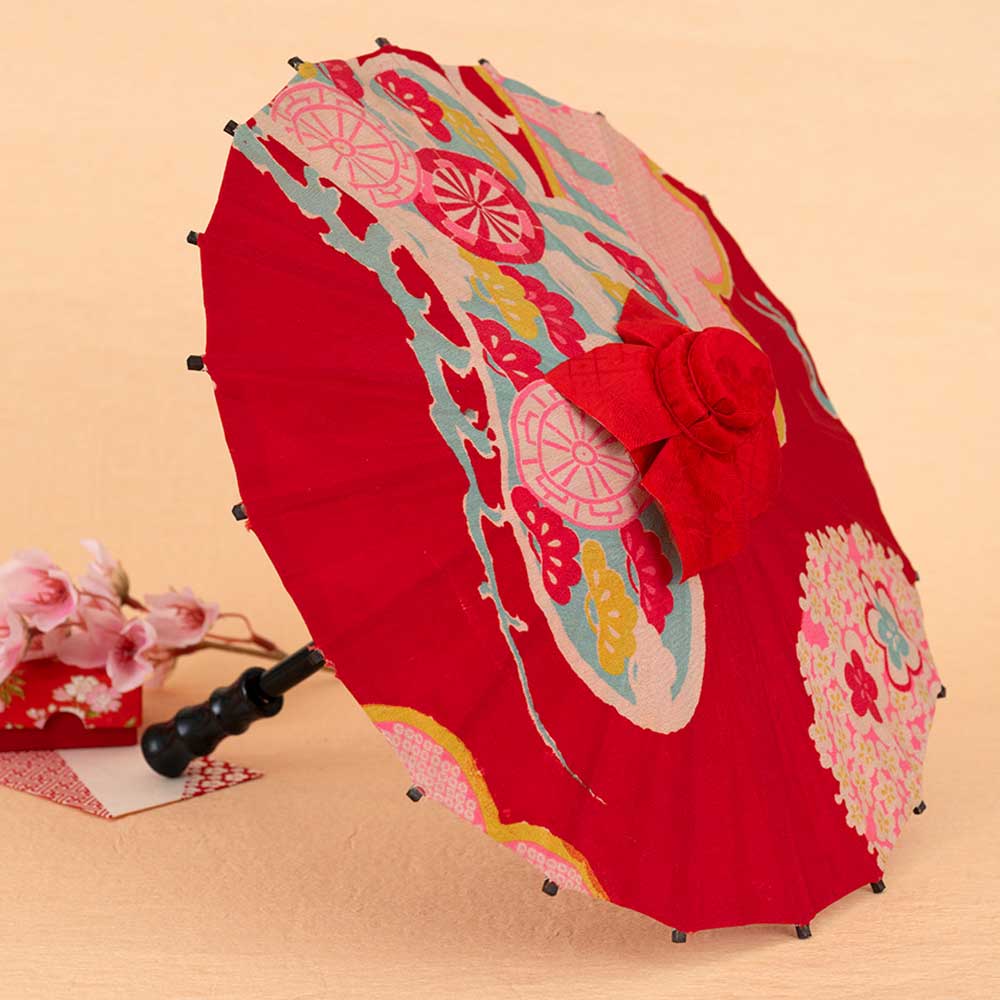 布貼り傘［柄布］