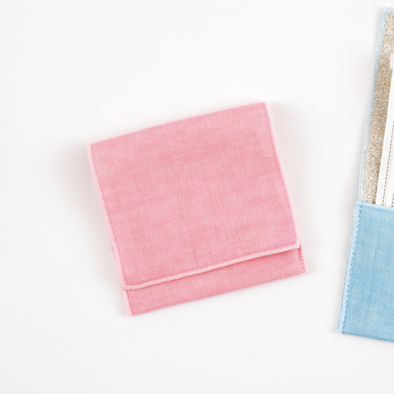 制菌・抗ウイルス タオルマスクポーチ［ピンク］