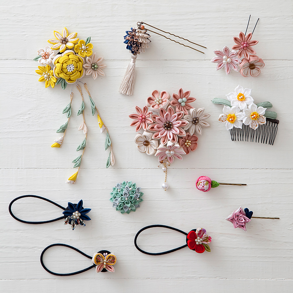 【つまみ細工講座】つゆつきのつまみ細工