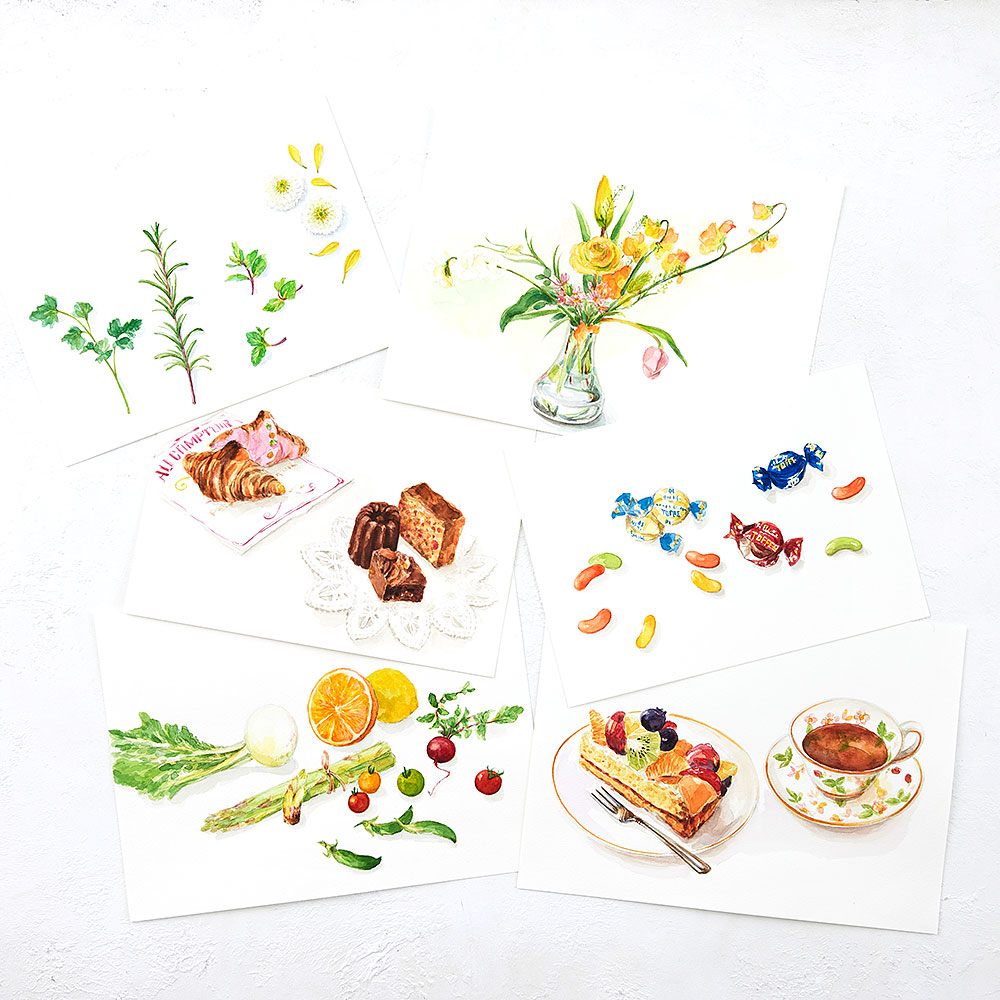 【水彩画通信講座】透明水彩絵の具で描く おいしい水彩画レッスン（画材なし）