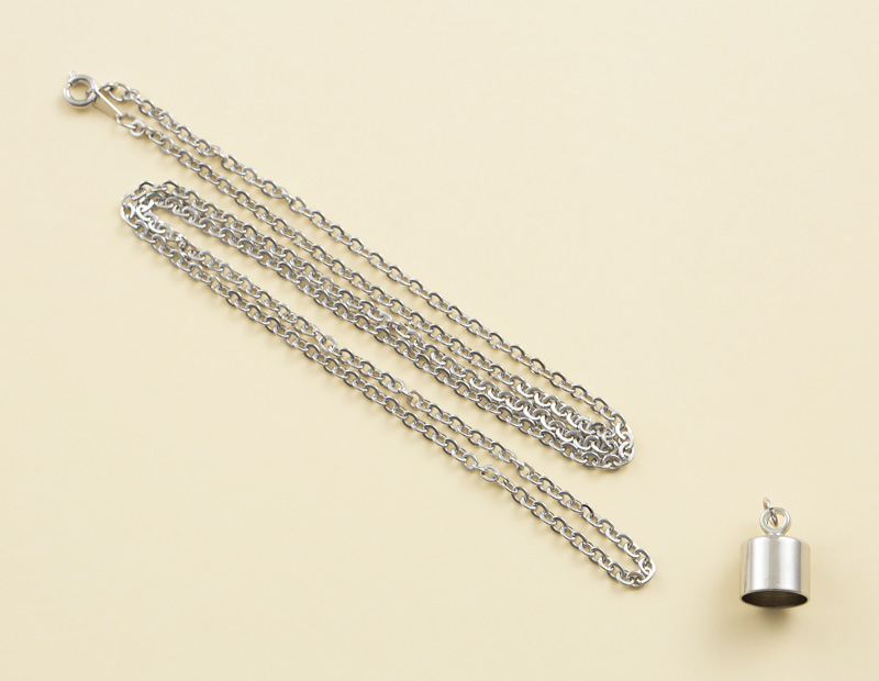 ミニ試験管用ネックレスキット　シルバー