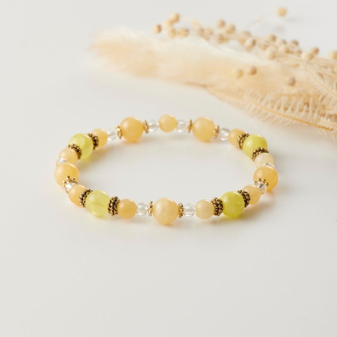 天然石のブレスレット　イエロージェイド