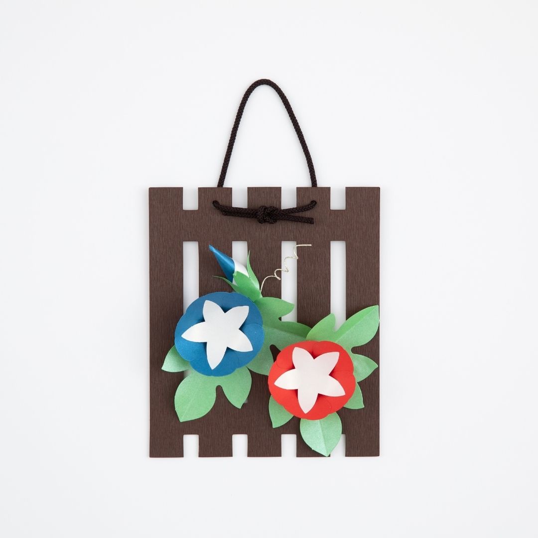 立体切り絵　格子飾り手作りキット・朝顔