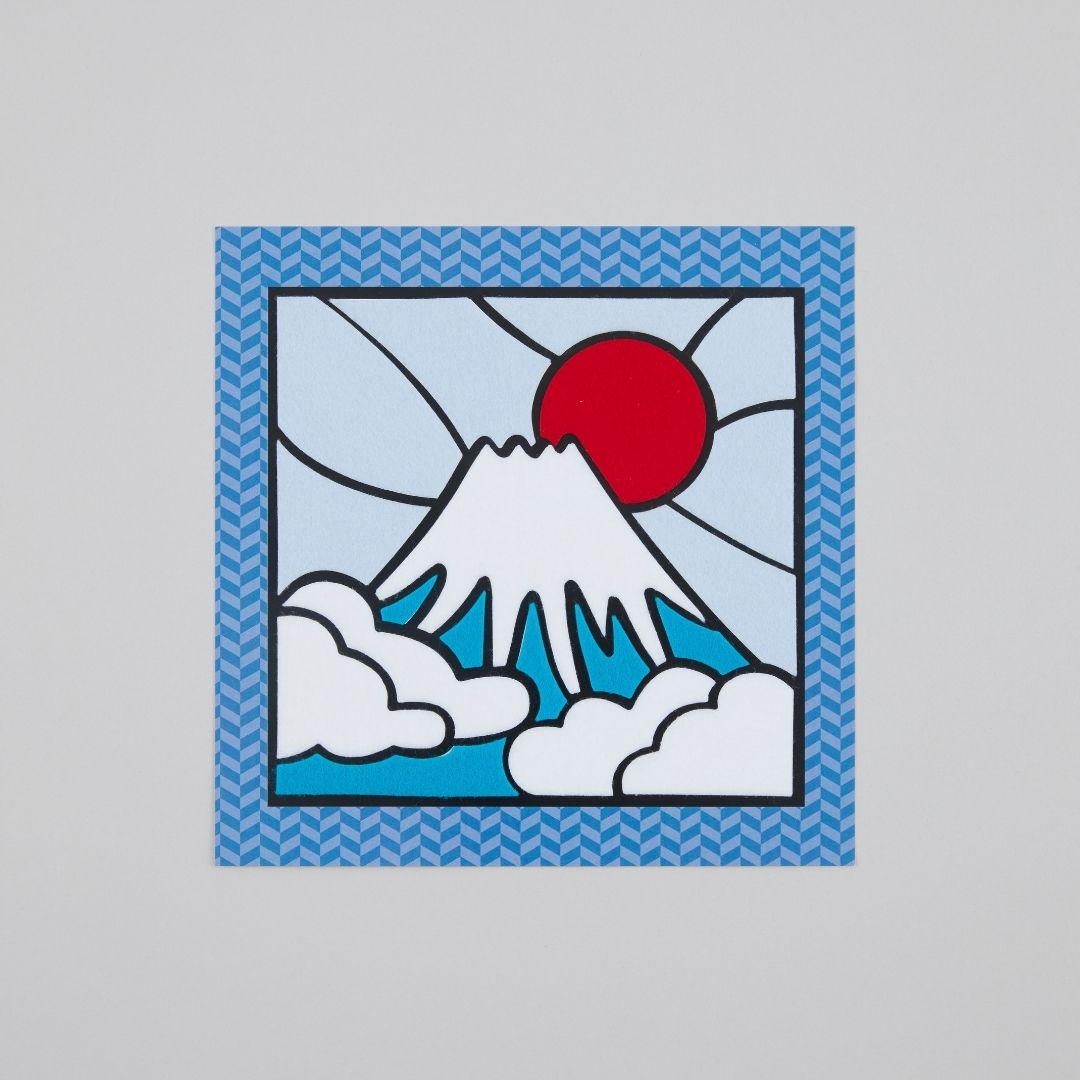 フェルトの貼り絵パズル　ふじ