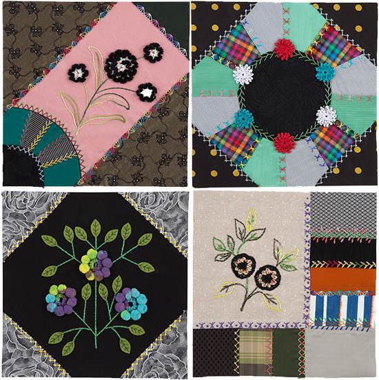 花のパターン 4枚セット