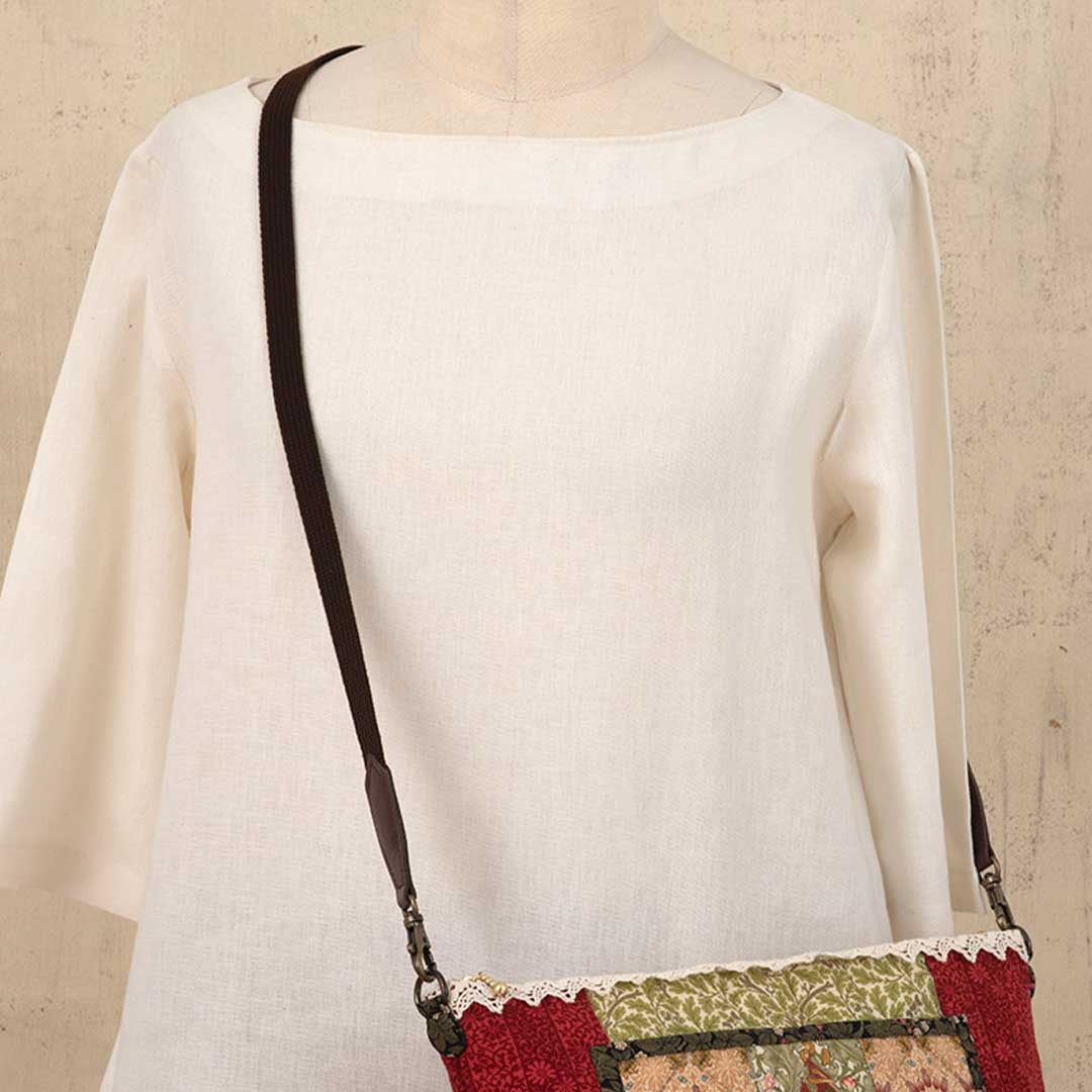 本革＋アクリルショルダー［こげ茶］