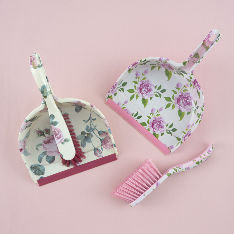 ローズのダストパン＆ブラシセット　ショート