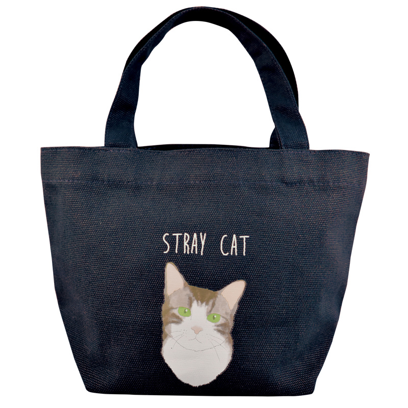 トートバッグサバトラ　ネイビー