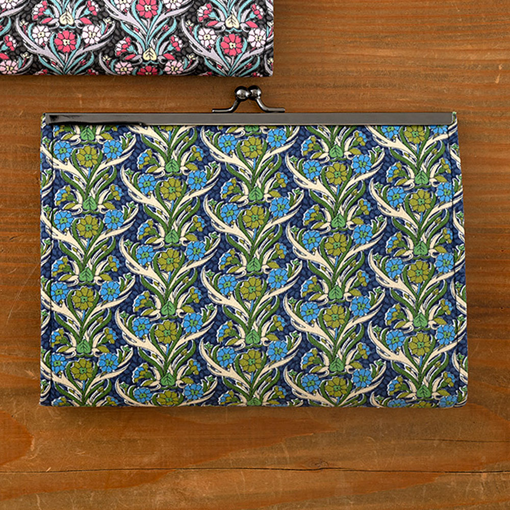 LIBERTY がま口輪針ケース［ブルー×グリーン］