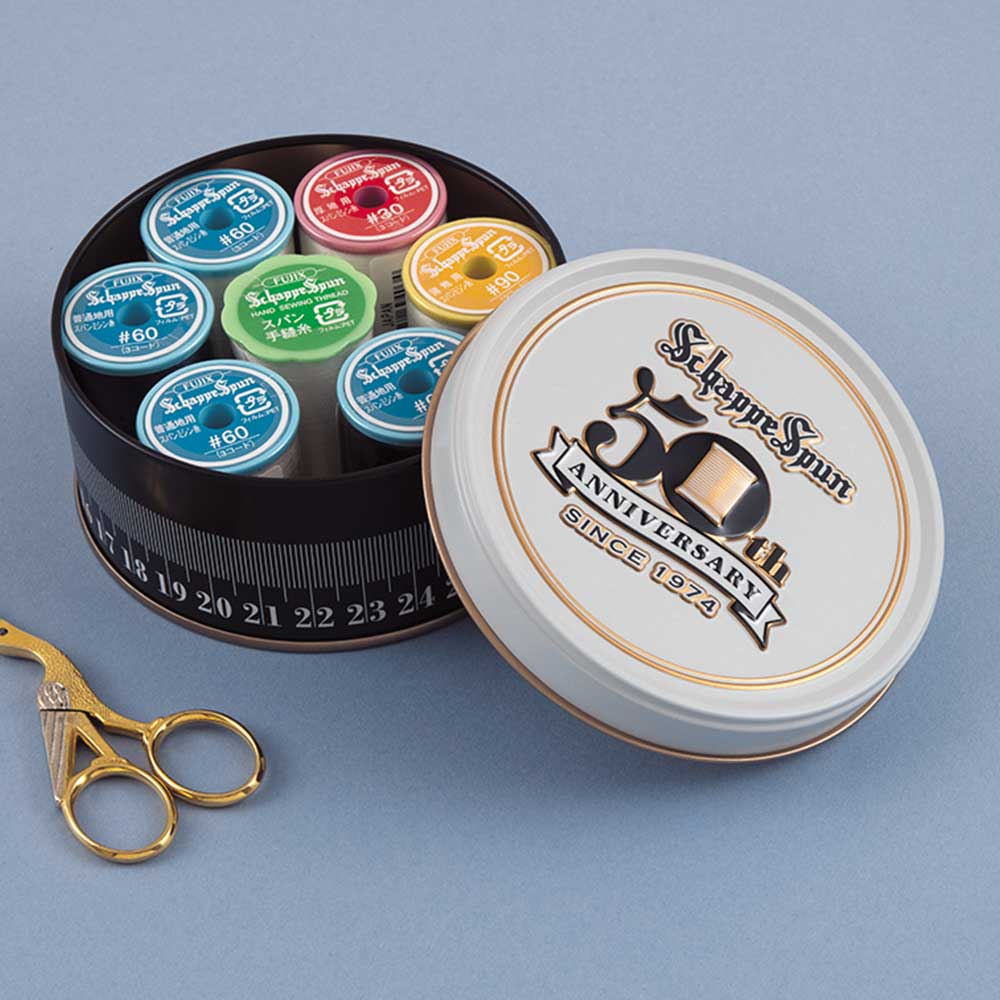 シャッペスパン 50周年記念缶