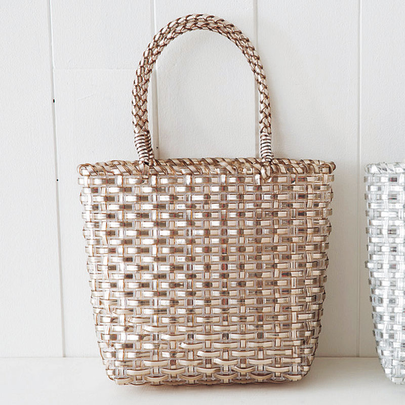 キラキラプチかごバッグ［ゴールド］