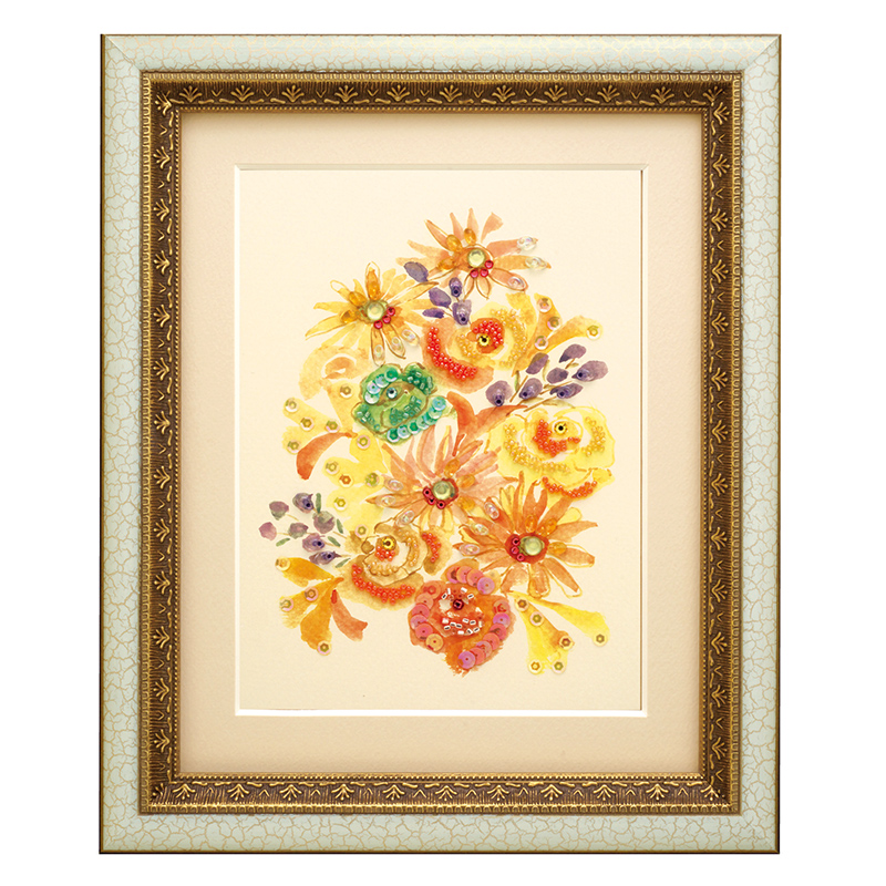 ビーズデコール［ブーケ　ドゥ　ジョーヌ(花束)］