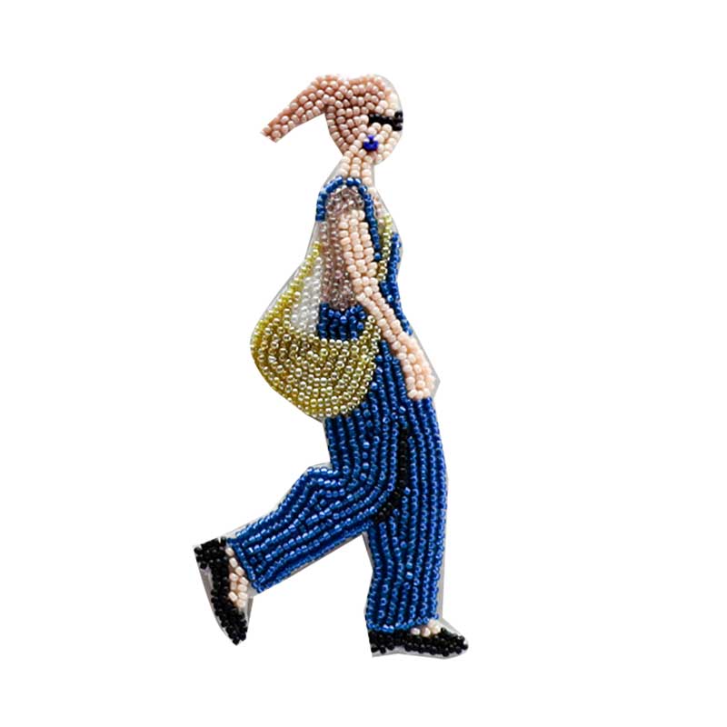 ビーズ刺しゅうキット Odekakeブローチ［ショッピング］