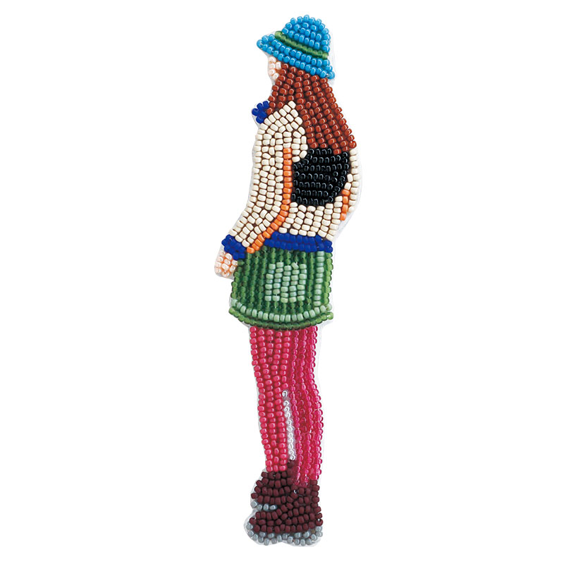 ビーズ刺しゅうキット Odekakeブローチ［キャンプ］