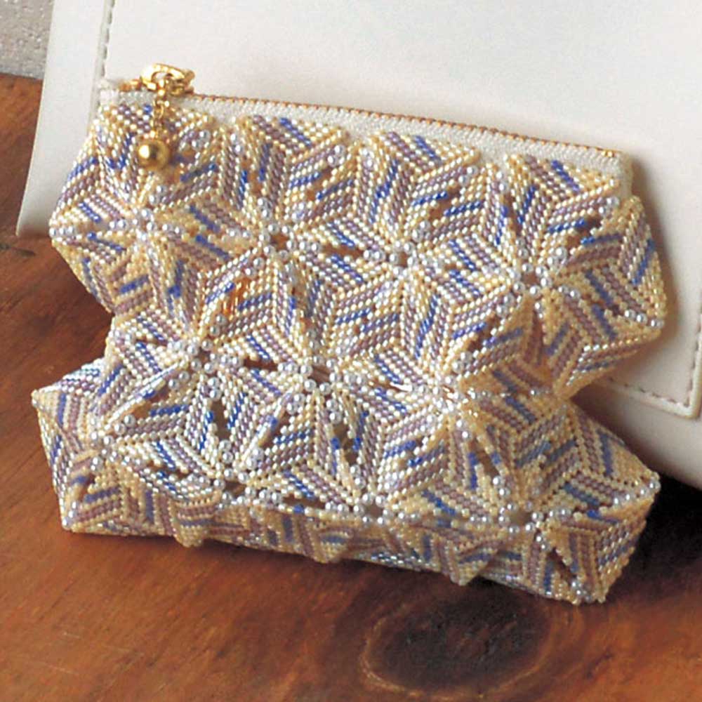 ビーズステッチポーチキット　アイボリー