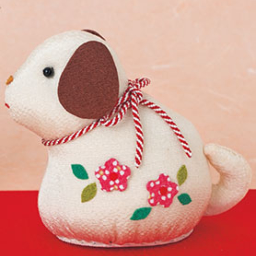 干支のちりめん手づくりキット「ちりめん手芸・干支のぬいぐるみ［仔犬］」