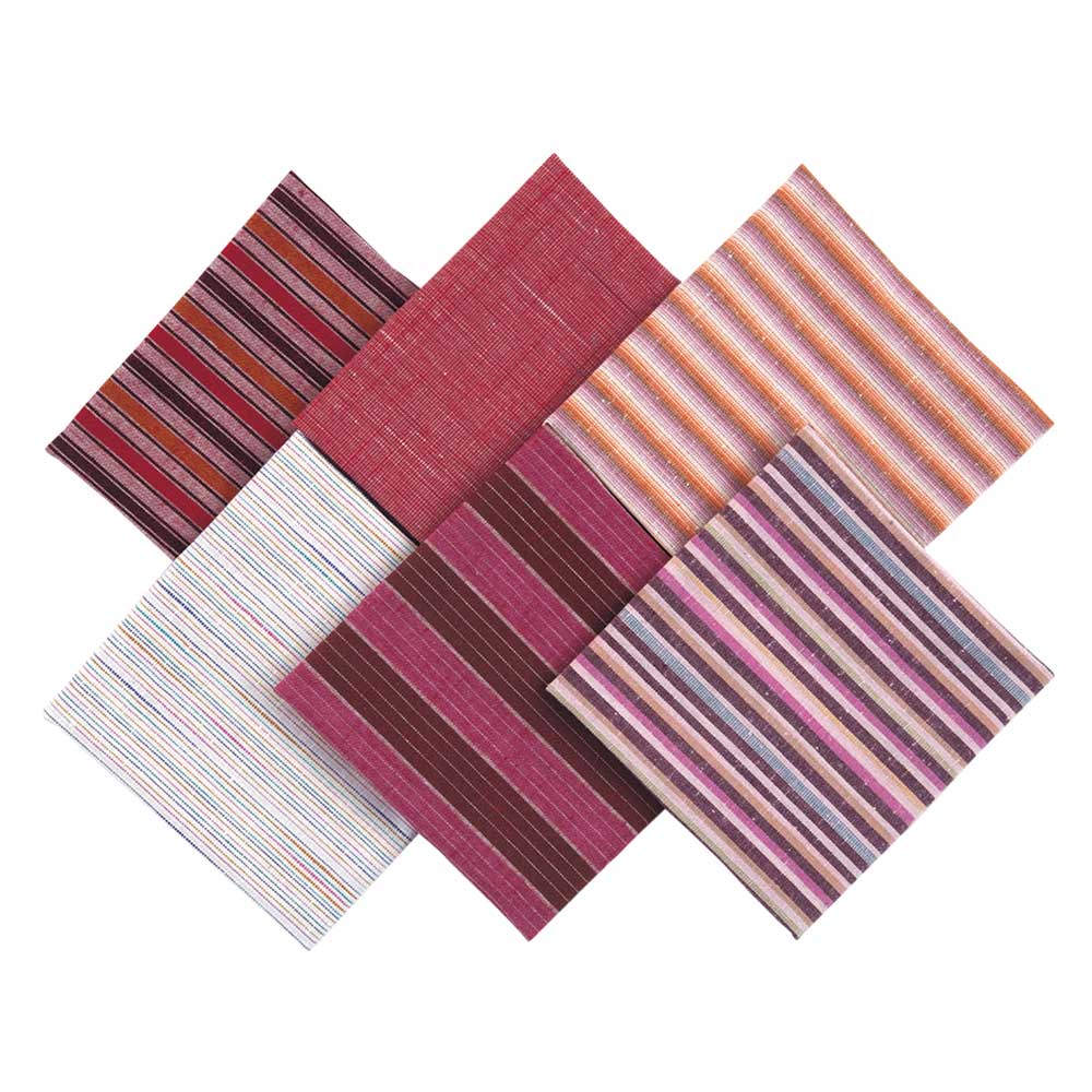 遠州木綿6枚セット［花飾り］