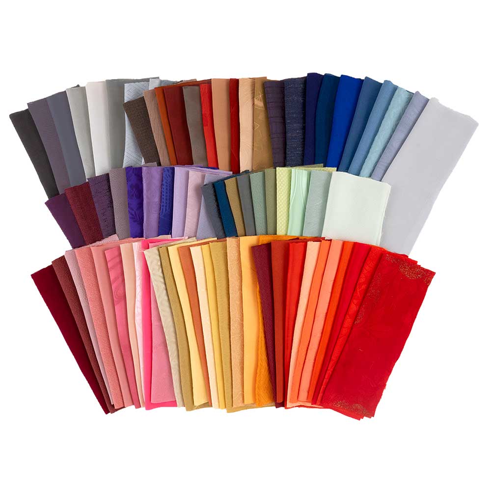 八色花色80枚の古裂セット