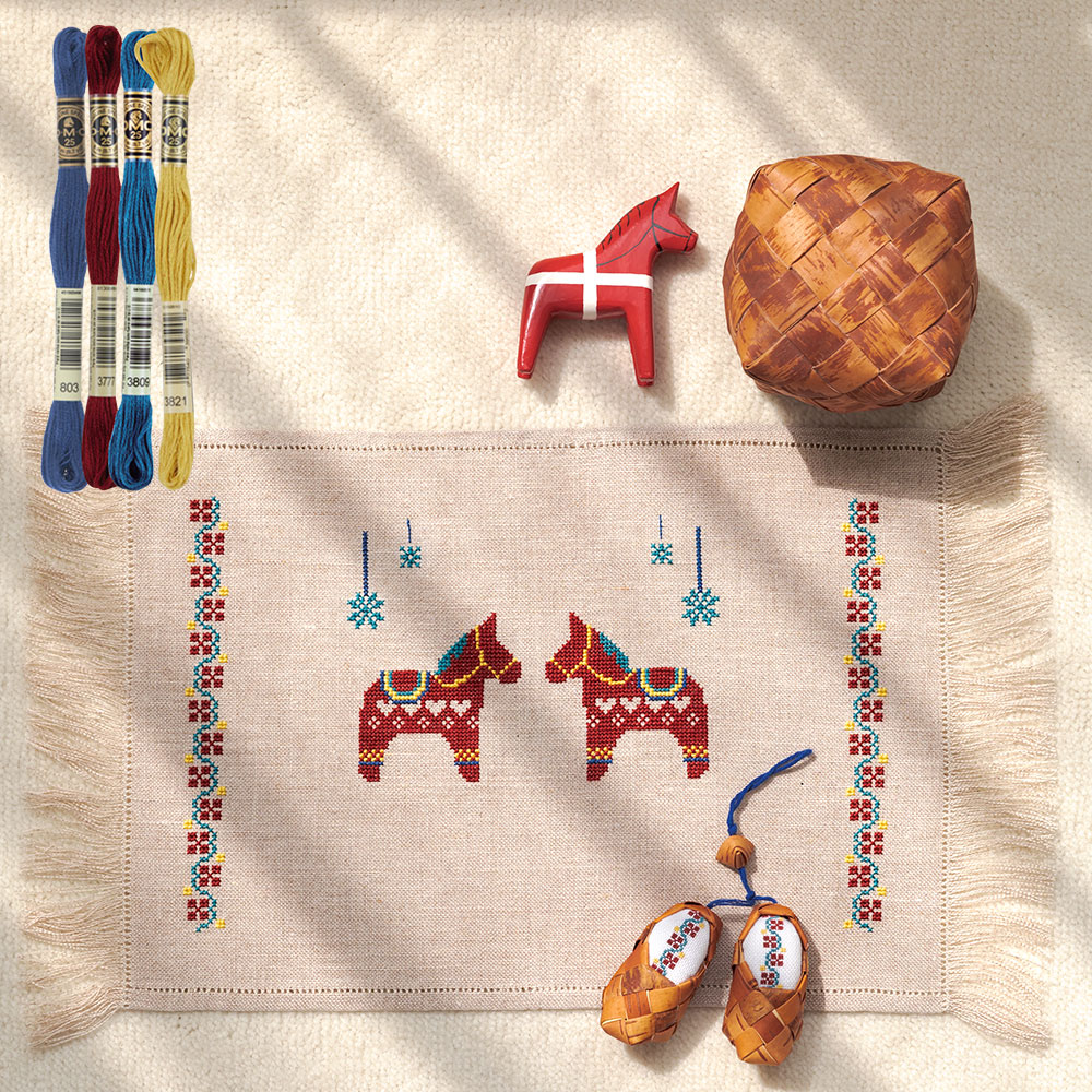 「ダーラナホースのマット」糸セット