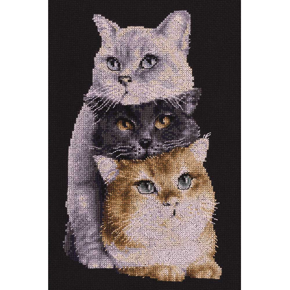 クロスステッチキット［スリーキャッツ］