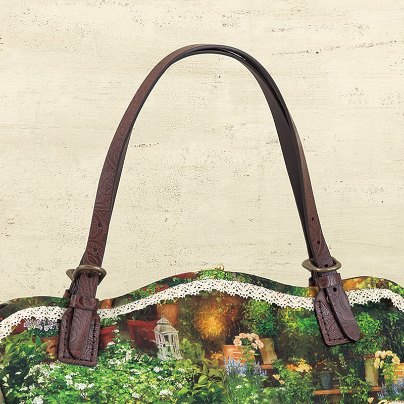 型押し本革持ち手(茶色)