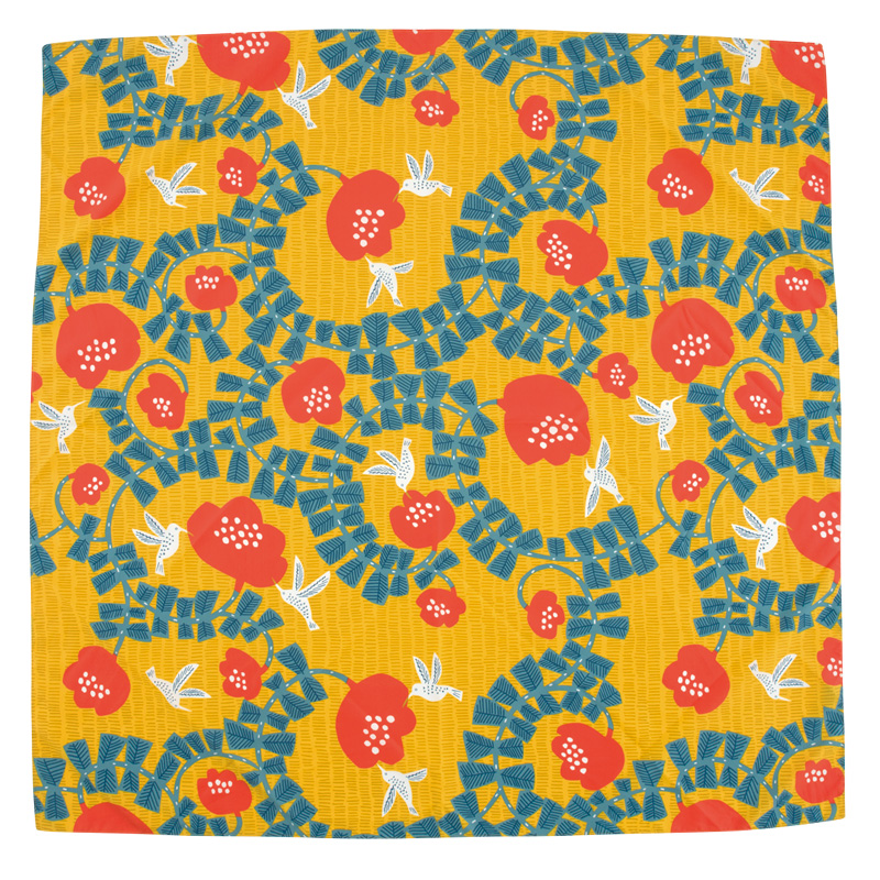 風呂敷アクアドロップ　ハチドリキイロ