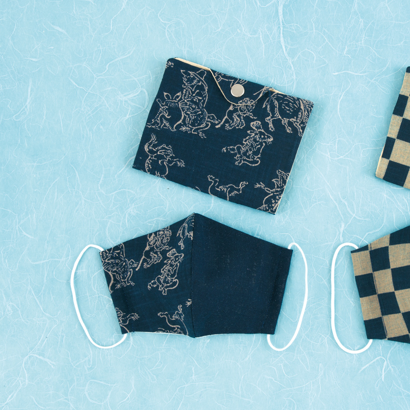 鳥獣戯画マスク＆ケースセット