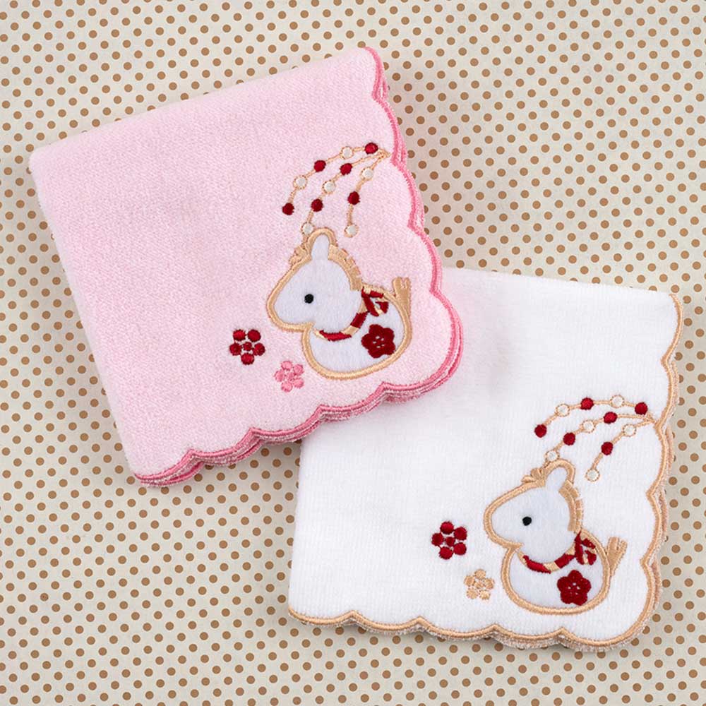 刺しゅうミニタオル午 ２枚セット