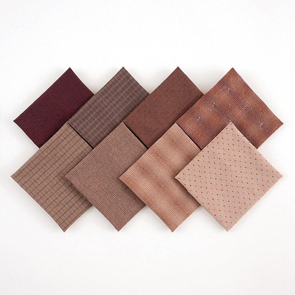 ニュアンスレッドの先染めクロス8枚セット